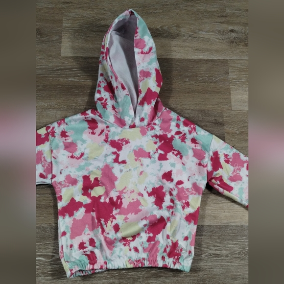RBX Multicolor tie dye Hoodie Sweatshirt Pullover Stretch Waist Girl Size S(7/8) - Picture 7 of 13